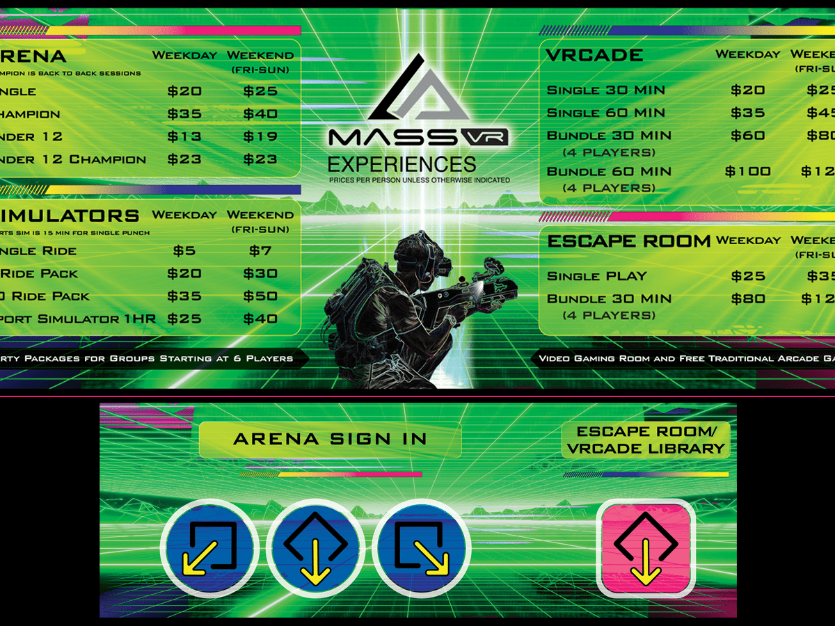 Virtual Reality Menu&nbsp;Sign